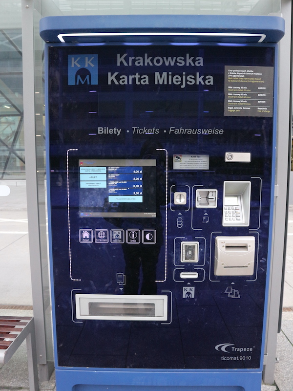 Public transport ticket machine Krakow Poland. Things to do in Krakow. 