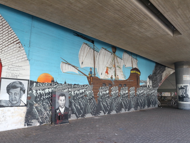 Tribute to The Edelweiss Pirates. Outside Ehrenfeld train station. Cologne.