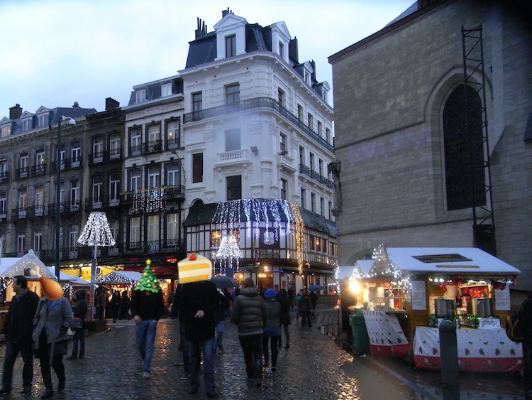 Christmas market, Brussels Belgium. 